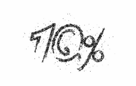 10% OFF Particle Sale Discount Banner. Discount offer price tag. Vector Modern Sticker Illustration.のイラスト素材