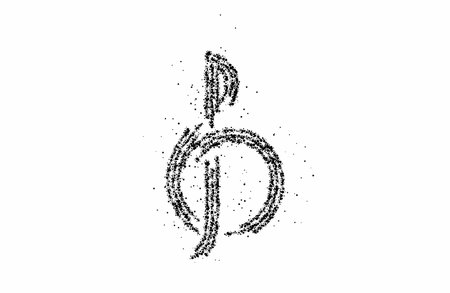 Music notes Particle Design Icon, vector illustrationのイラスト素材