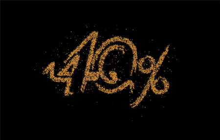 40% OFF Particle Sale Discount Banner. Discount offer price tag. Vector Modern Sticker Illustration.のイラスト素材