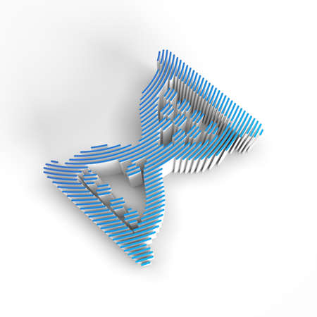 3D Render Hourglass Mouse Symbol with Abstract 3d illustration.の写真素材