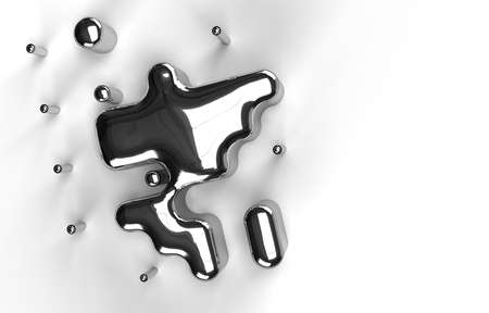 Abstract 3d metal rendering of geometric background. 3D concept illustration.の写真素材