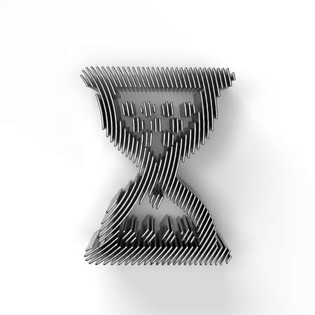 3D Render Hourglass Mouse Symbol with Abstract 3d illustration.の写真素材
