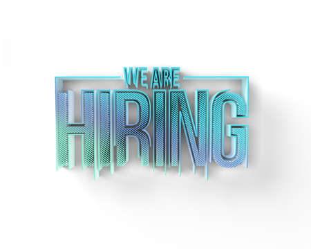 We are Hiring Calligraphic 3D Rendring illustration Design.の写真素材