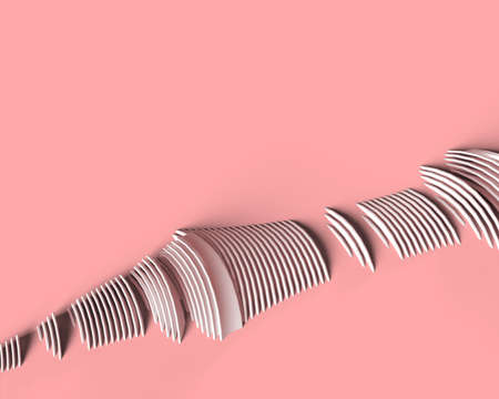 3D rendering abstract background with waves. Creative Architectural Concept.の写真素材
