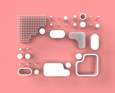 3D Render Frame surface Abstract background. Digital 3d illustration Design.