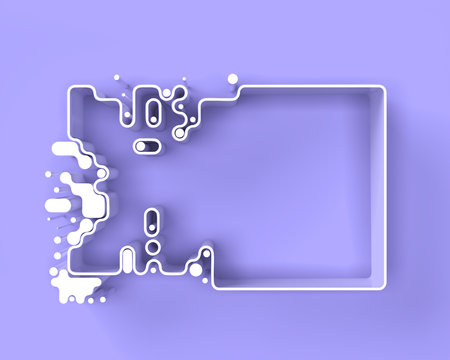 3D Render Frame surface Abstract background. Digital 3d illustration Design.の写真素材