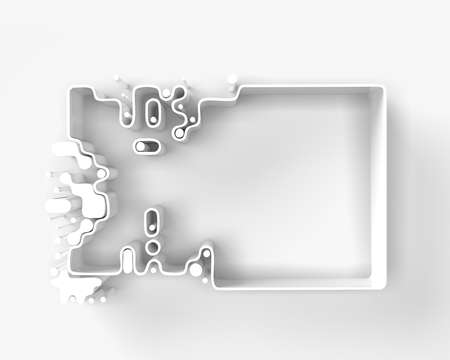 3D Render Frame surface Abstract background. Digital 3d illustration Design.の写真素材