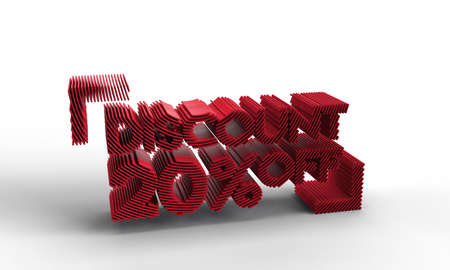 3D Render 20% OFF Sale Discount Banner offer Illustration Design.の写真素材