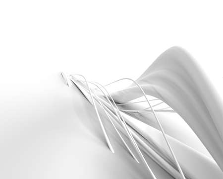 3D rendering abstract background with waves. Creative Architectural Concept.の写真素材
