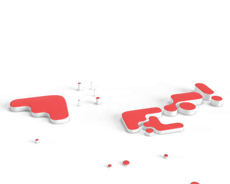 Abstract 3d rendering of geometric halftone background. 3D concept illustration.の写真素材