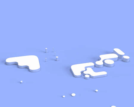 Abstract 3d rendering of geometric halftone background. 3D concept illustration.の写真素材