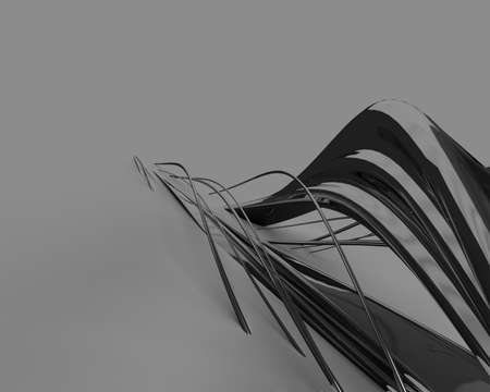 3D rendering abstract background with waves. Creative Architectural Concept.の写真素材