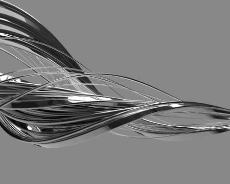 3D rendering abstract background with waves. Creative Architectural Concept.の写真素材