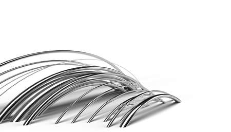 3D rendering abstract background with waves. Creative Architectural Concept.の写真素材