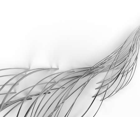 3D rendering abstract background with waves. Creative Architectural Concept.の写真素材