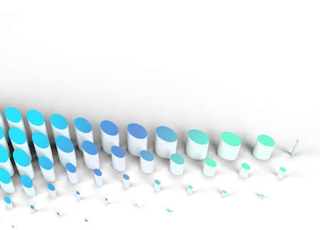 Abstract 3d rendering of geometric halftone background. 3D concept illustration.の写真素材