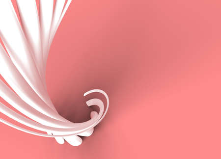 3D rendering abstract background with waves. Creative Architectural Concept.の写真素材