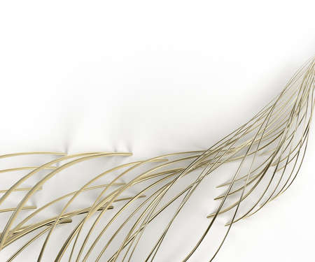 3D rendering abstract background with waves. Creative Architectural Concept.の写真素材