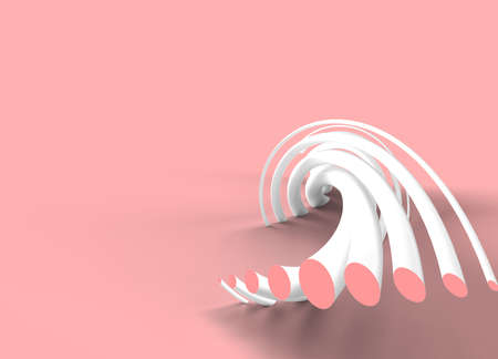 3D rendering abstract background with waves. Creative Architectural Concept.の写真素材