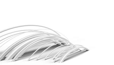 3D rendering abstract background with waves. Creative Architectural Concept.の写真素材