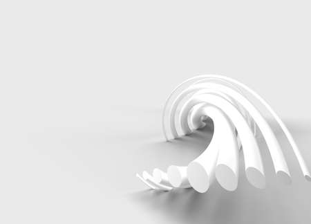 3D rendering abstract background with waves. Creative Architectural Concept.の写真素材