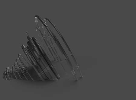 3D rendering abstract background with waves. Creative Architectural Concept.の写真素材