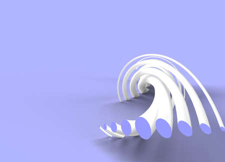 3D rendering abstract background with waves. Creative Architectural Concept.の写真素材