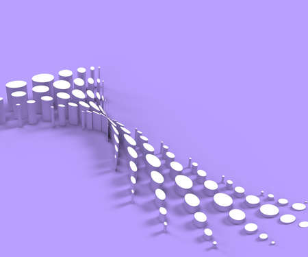 Abstract 3d rendering of geometric halftone background. 3D concept illustration.の写真素材