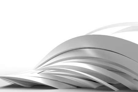 3D rendering abstract background with waves. Creative Architectural Concept.の写真素材