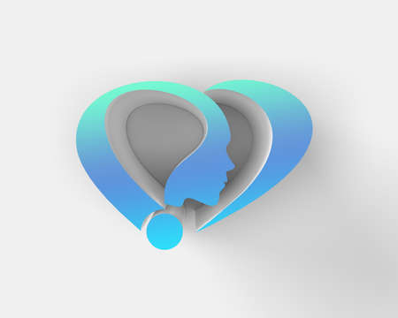 3d Render Question mark with human face 3D illustration Design Element.の写真素材