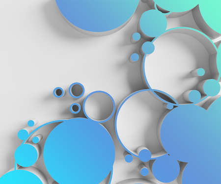 Abstract 3d rendering of geometric halftone background. 3D concept illustration.の写真素材