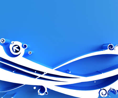 3D rendering abstract background with waves. Creative Architectural Concept.の写真素材