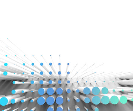 Abstract 3d rendering of geometric halftone background. 3D concept illustration.の写真素材