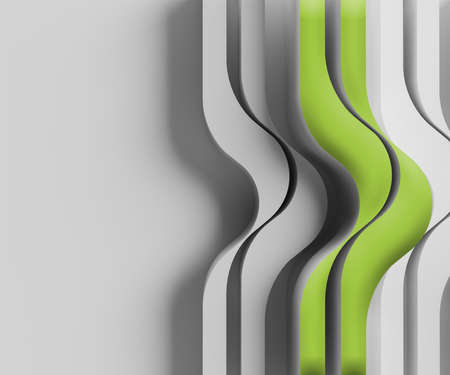 3D rendering abstract background with waves. Creative Architectural Concept.の写真素材