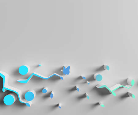 3D rendering Abstract background. Creative Architectural Concept.の写真素材