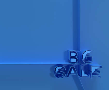 3D Render Big Sale Text. 3D illustration Graphic Design.の写真素材