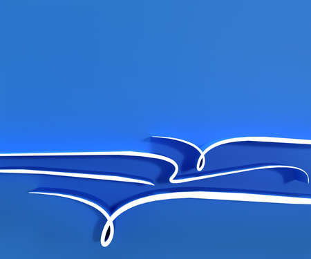 3D rendering abstract background with waves. Creative Architectural Concept.の写真素材