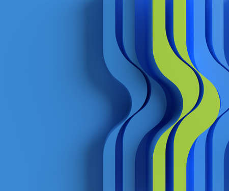 3D rendering abstract background with waves. Creative Architectural Concept.の写真素材