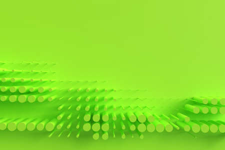 Abstract 3d rendering of geometric halftone background. 3D concept illustration.