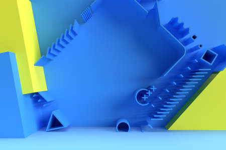 3D Render Abstract Background. 3D Flyer and Poster illustration Design.の写真素材