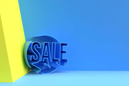 3D Render Sale Discount Banner with Sapce of Your text. Flyer/Poster Illustration Design.の写真素材