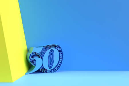 3D Render 10th Years Anniversary Celebration illustration Design.の写真素材