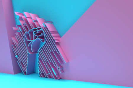 3D International Youth day Poster, 3D illustration Design.の写真素材