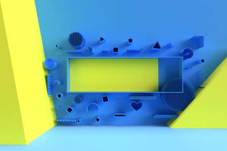 3D Render Abstract Background. 3D Flyer and Poster illustration Design.の写真素材