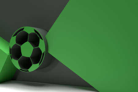 3D Render Football Banner with Space of Your Text illustration Design.の写真素材