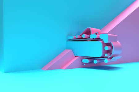 3D Render Frame surface Abstract background. Digital 3d illustration Design.の写真素材