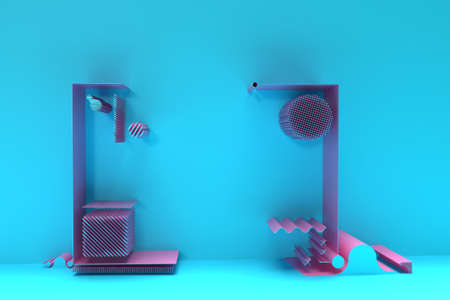 3D Render Abstract Background. 3D Flyer and Poster illustration Design.の写真素材
