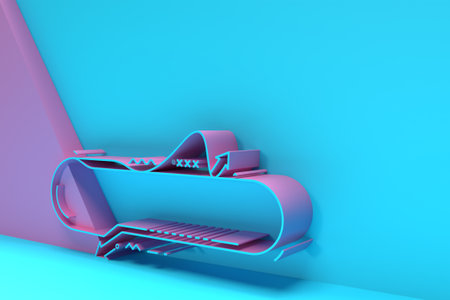 3D Render Frame surface Abstract background. Digital 3d illustration Design.の写真素材