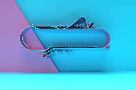 3D Render Frame surface Abstract background. Digital 3d illustration Design.の写真素材