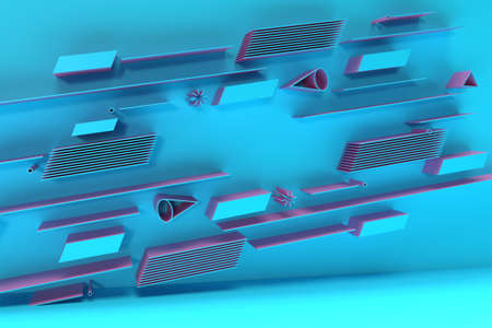 3D Render Abstract Background. 3D Flyer and Poster illustration Design.の写真素材